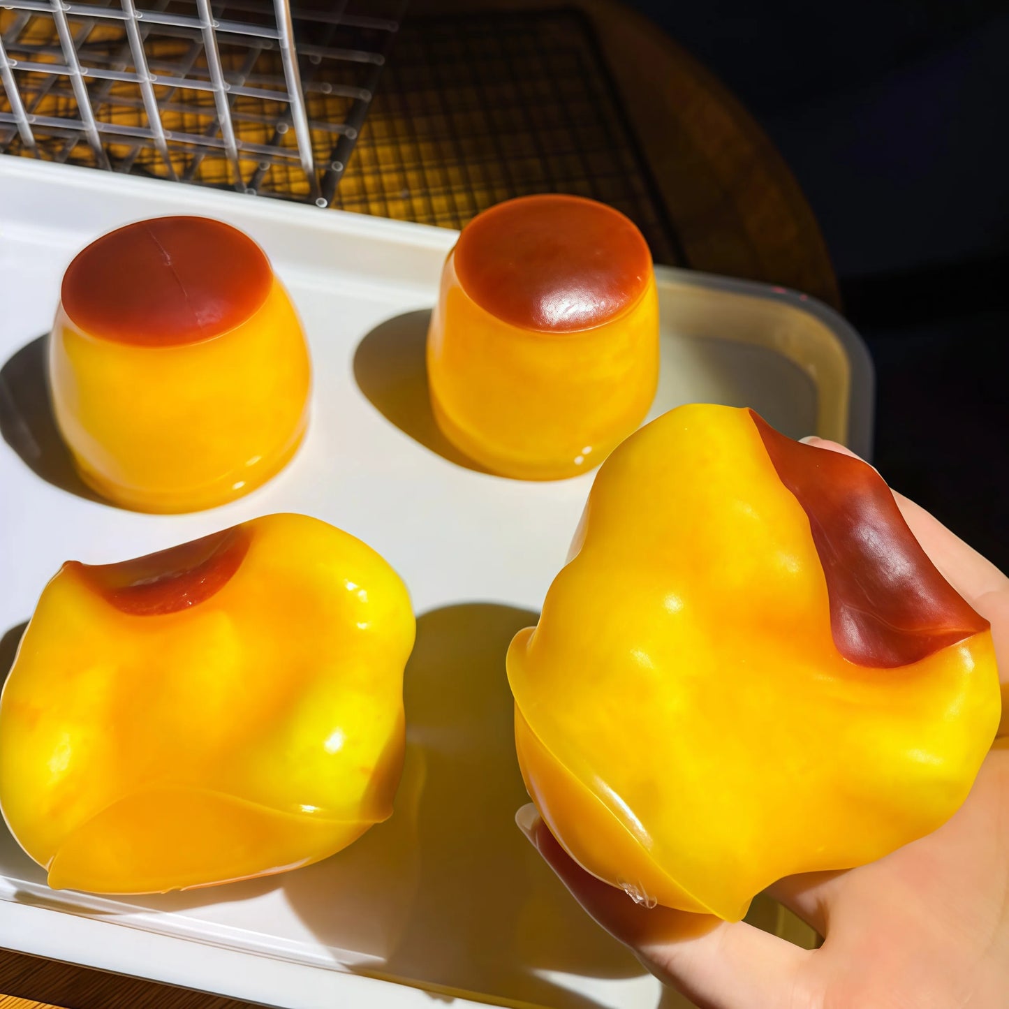 Caramel Pudding Crispy Squeezing Ball Squeezing Toy Popcorn Squeezing Ball Round Block Filled ASMR Adult Anti Pressure Toy