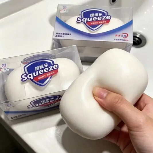 Realistic Soap Squishy Stress Ball Stress Relief Toy Squeeze Fidget Toy Handmade Squeeze Pinching Toy for Adults Gift