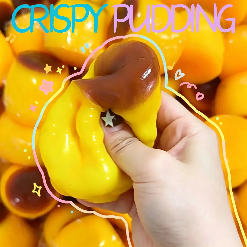 Handmade Crispy Mango Pudding corn Moldable Stress Ball Fidget Toy Squeeze Ball Round Blocks Filled ASMR Anti Stress Toys Adults