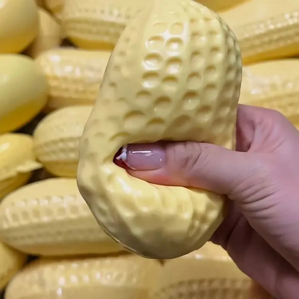 Popular Peanut Stress Ball Squeeze Ball Squishy Toy Buttery-Soft Feel Fidget Toy ASMR Sensory Anti Stress Relief Toys for Adults