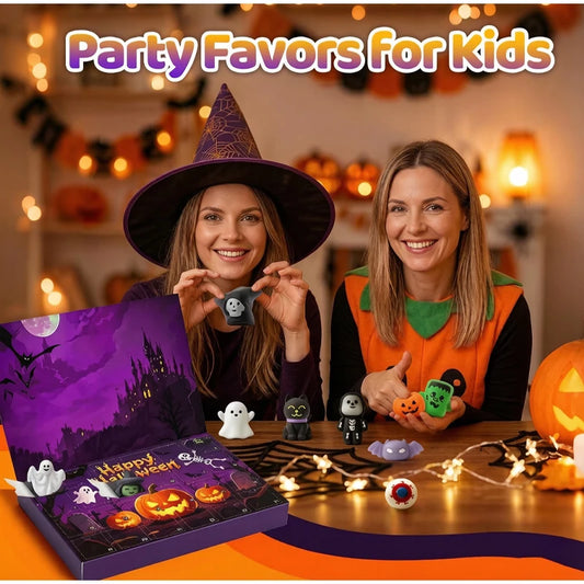 2026 Halloween Advent Calendar Squeezing Toys 24pcs Calendar Blind Box Decompression Fun Toys Gifts Random Styles In The Box Set