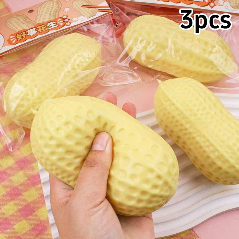 Peanut Squishy Pinch Pressure Ball Slow Rebound Soft As Butter Sensory Decompression Office Home Decoration Children Adult Gifts