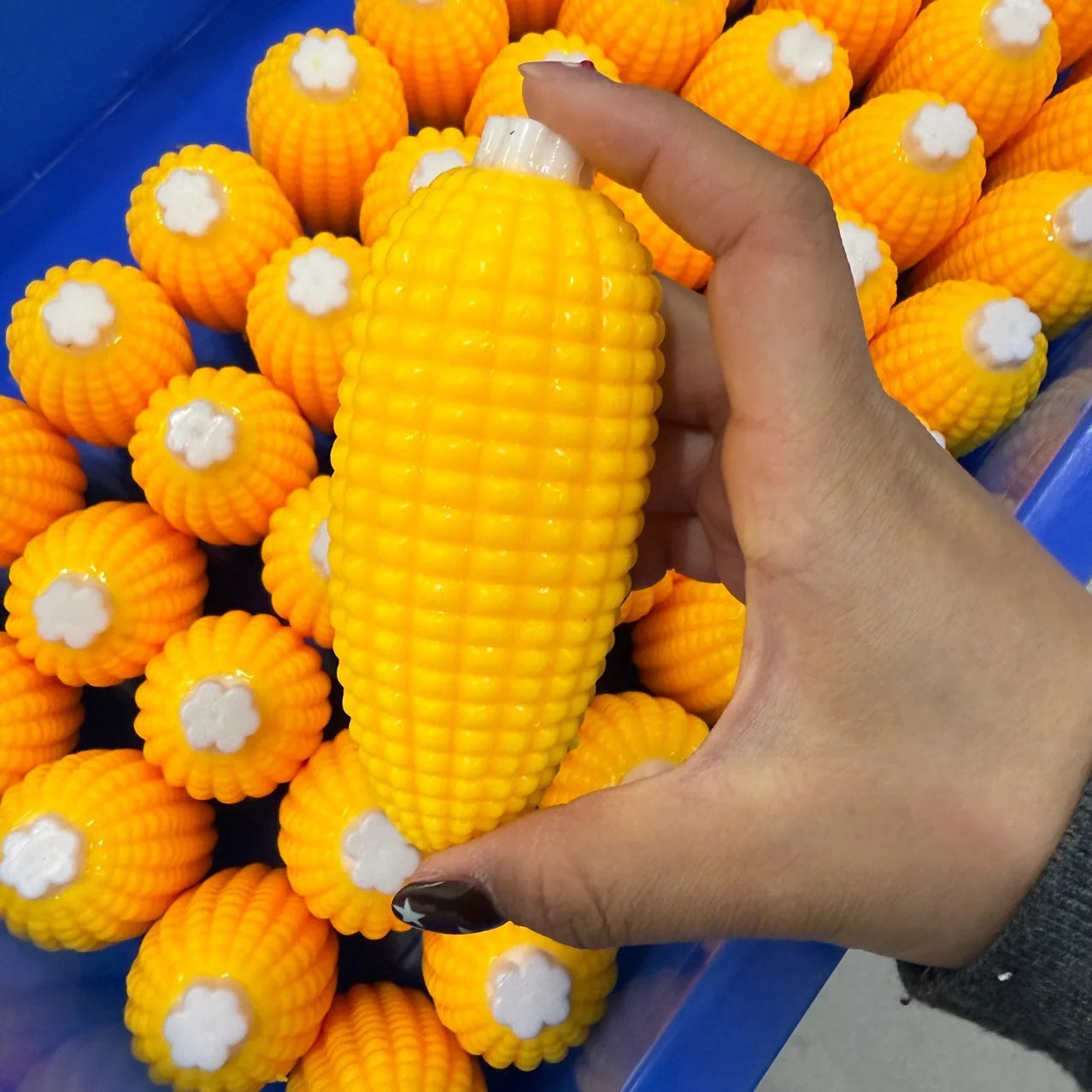 Handmade Crispy Mango Pudding corn Moldable Stress Ball Fidget Toy Squeeze Ball Round Blocks Filled ASMR Anti Stress Toys Adults