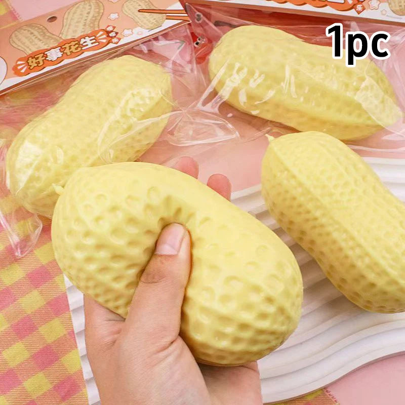Peanut Squishy Pinch Pressure Ball Slow Rebound Soft As Butter Sensory Decompression Office Home Decoration Children Adult Gifts