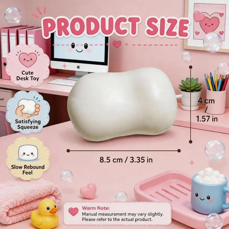 Realistic Soap Squishy Stress Ball Stress Relief Toy Squeeze Fidget Toy Handmade Squeeze Pinching Toy for Adults Gift