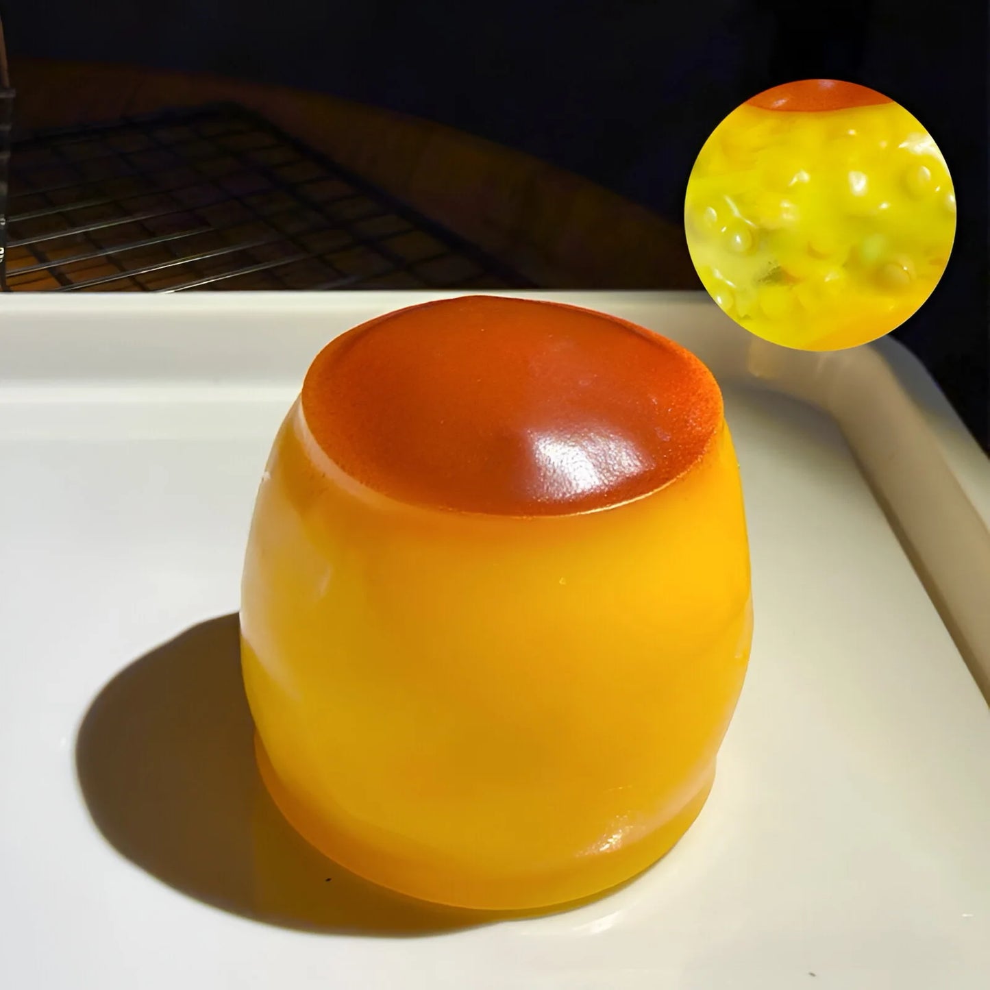 Handmade Crispy Mango Pudding corn Moldable Stress Ball Fidget Toy Squeeze Ball Round Blocks Filled ASMR Anti Stress Toys Adults