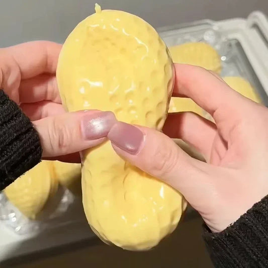 2026 New Squishy Peanut Stress Ball Squeeze Toy No Rebound Buttery-Soft Feel Fidget Toy ASMR Sensory Anti Stress Toys for Adults