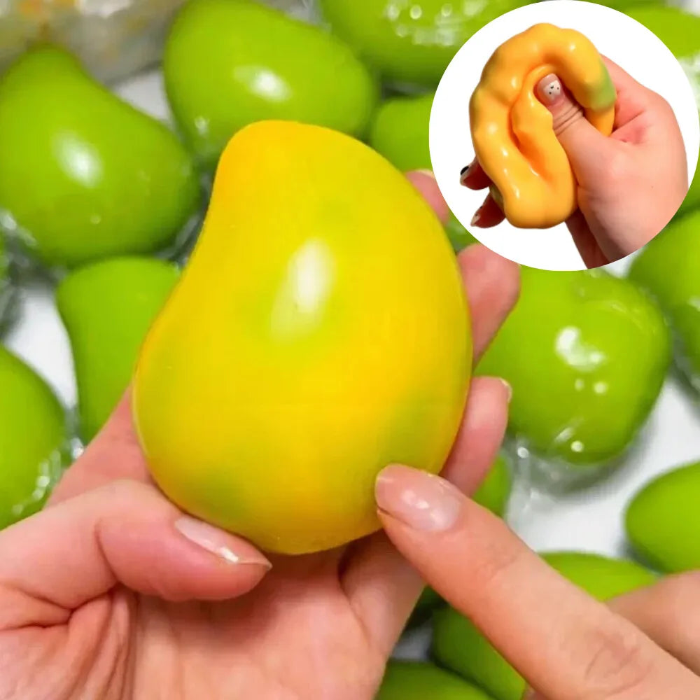 Handmade Crispy Mango Pudding corn Moldable Stress Ball Fidget Toy Squeeze Ball Round Blocks Filled ASMR Anti Stress Toys Adults